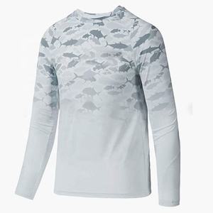Combinaison de pêche OEM ODM d'été, imperméable, antibactérienne, à manches longues, à capuche, respirante, en polyester, protection UV UPF 50 - Product Image 3