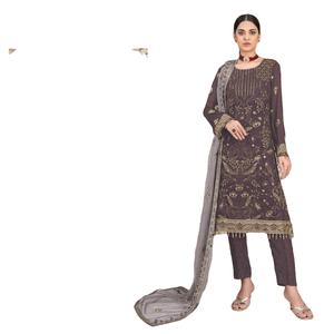 Travail de broderie en georgette pakistanaise indienne fantaisie Salwar Kameez avec travail de broderie Dupatta par les exportations indian Mart - Product Image 1