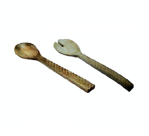 Juego de Cubiertos Vintage Ecológicos de Diseño Nuevo al por Mayor, Juego de 2 Piezas de Cuchara de Servir, Artesanía India de Calidad, Cubiertos de Madera de Mango - Product Image 2