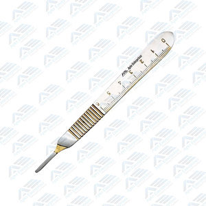 Manche de scalpel avec lame chirurgicale en acier inoxydable et règle en pouces pour la chirurgie, l'artisanat, la modélisation, la biologie et les laboratoires - Product Image 5
