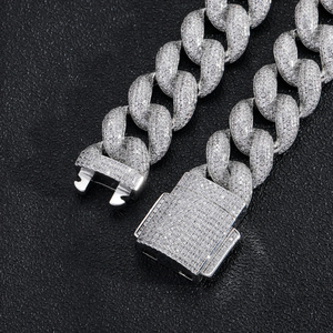 <b>ICED</b> <b>Out</b> Cuban Link <b>Chain</b> Hip Hop Necklace Gold Silver Bling CZ Heavy Choker Mens Womens Rapper Jewelry Thick Curb Link Mesh - Product Image 5