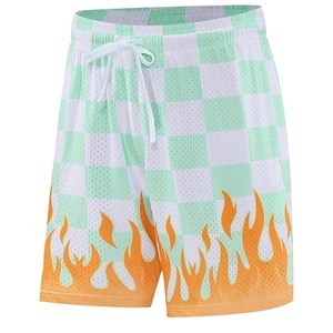 Custom Logo Summer Elastic Waist Mens Mesh Shorts 5 Inch Double <b>Layers</b> Sportswear Shorts for Men Mesh Basketball Shorts - Product Image 4