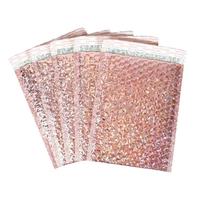 Pochette d'expédition métallique personnalisée en polybulle brillante pour cosmétiques, bijoux, vêtements, perruques – Emballage imprimé avec traitement de surface