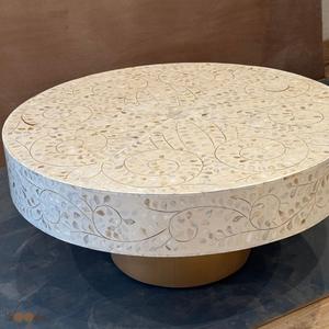 Mesa con Incrustaciones de Hueso de ILAHI, Diseño Moderno con Detalles de Ágata, Almacenamiento Portátil, Muebles para el Hogar - Product Image 5