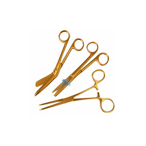 Ensemble de 3 ciseaux chirurgicaux de qualité supérieure, pinces hémostatiques, ciseaux à pansements, kit d'instruments médicaux pour infirmières - Product Image 1