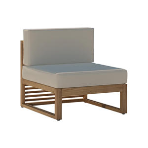 เฟอร์นิเจอร์โซฟาไม้สักสำหรับกลางแจ้ง ทนทานต่อสภาพอากาศ เหมาะสำหรับโรงแรม รีสอร์ท คาเฟ่ โครงการเชิงพาณิชย์ ผู้ผลิต OEM ผู้จัดจำหน่ายขายส่ง - Product Image 1