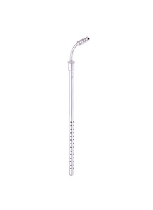 Tubo de succión Poole con vástago curvo, instrumento quirúrgico de succión de acero inoxidable para una evacuación eficiente de fluidos - Product Image 5