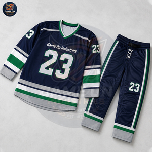Premium Quality Custom Made OEM Services Jersey with Protective Hockey Pants Factory Manufacturer Ice Hockey Team Uniform - Product Image 2