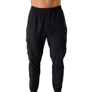 Pantalones Cargo Negros para Hombre, Ligeros, Deportivos, Corte Ajustado, con Múltiples Bolsillos, Logotipo Personalizado OEM, Suministro al por Mayor - Product Image 2