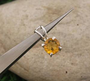 Colgante de Citrino Natural Chapado en Platino Vintage al por Mayor, Plata de Ley 925, Amuleto de Corazón con Gema Rosa, Joyería a Precio Mayorista - Product Image 2