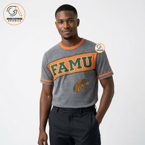 เสื้อยืดผู้ชาย Florida A&M FAMU ผ้าฝ้ายรักษ์โลก ยับยาก ระบายอากาศดี สวมใส่ในมหาวิทยาลัย ทรงปกติ คอกลม น้ำหนัก 300 กรัม แบบเป็นทางการ - Product Image 4