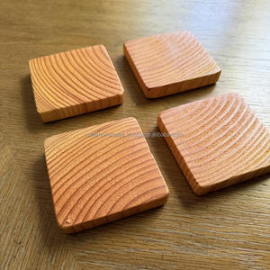 Sous-verres en bois d'acacia massif |   Vaisselle en bois naturel durable - Product Image 5