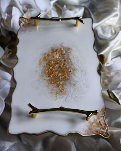 Indian Manufactured Epoxy Resin Serving Tray Elegant Handmade Home Decor for Coffee <b>Table</b> <b>Vanity</b> Available for Wholesale - Product Image 3