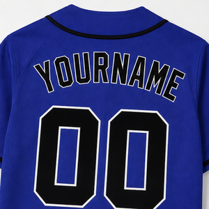Camiseta de Béisbol Personalizada Unisex Azul Rey con Nombre y Número Impresos Digitalmente, Poliéster Transpirable, Talla Adulto, Servicio OEM - Product Image 4