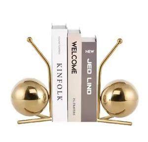 Porte-livres en métal plaqué argent brillant avec base noire pour bureaux et écoles, organisateur de table, support de livres/serre-livres - Product Image 2