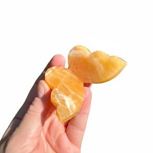 Vente en gros de calcite jaune naturelle, ailes de papillon 3D sculptées dans le cristal, pierre énergétique, spécimen minéral de guérison, décoration pour la maison et le bureau - Product Image 3