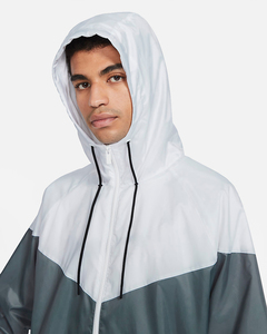 Men'<b>s</b> Color Blocking Hooded Windproof Racer <b>Jacket</b> With Zipper Closure Sporty Style Autumn Wear - Product Image 4