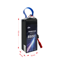 Batterie lithium-ion NMC semi-solide rechargeable au silicium-carbone 6S 12S 14S 18S 24S 8500 mAh pour drones UAV longue autonomie