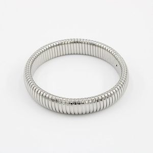 Gold Bangle <b>Bracelet</b> for Women Chunky <b>Stretch</b> <b>Bracelet</b> Stainless Steel Wide Chain Bangles Trendy Stackable Jewelry Gift - Product Image 5
