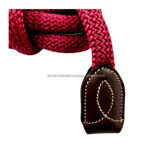 Corde de plomb de cheval de couleur multiple de conception personnalisée avec les boucles en cuir d'extrémité - Product Image 3