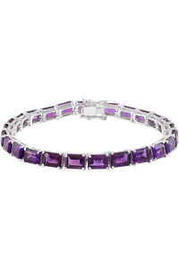 Pulsera de Granate en Plata de Ley 92.5 KLSB-20433 - Product Image 4