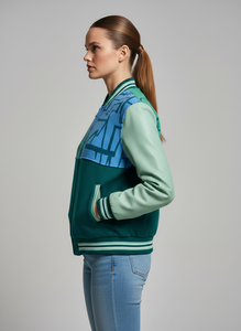 Custom Logo, Color & Design Women's Cropped Varsity <b>Jacket</b> Made of Wool Streetwear <b>Bomber</b> Crop Varsity <b>Jacket</b> for Women - Product Image 5