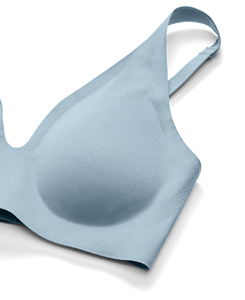 Premium Quality Women's Seamless Deep V-Neck Sports <b>Bra</b> Spaghetti Strap Solid Light <b>Blue</b> Medium Support Yoga Wear XL Size - Product Image 5