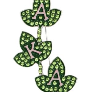 Broche Feuille de Lierre Vert Rose pour Femme, Épingle Florale en Cristal, Bijou de Mode, Broche Décorative, Accessoire Vestimentaire Élégant, Cadeau pour Fête - Product Image 5