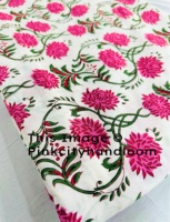 Tissu tissé en coton pur biologique imprimé à la main style bohème, léger et personnalisable, pour sacs matelassés et rideaux pour femmes et filles