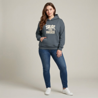 Sweat à capuche personnalisé en molleton épais 100 % coton 400 GSM, haute qualité, coupe oversize à épaules tombantes, pull streetwear pour femme