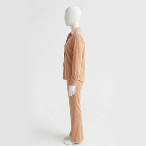 Ensemble 2 pièces personnalisé pour femme : Haut court à col montant et pantalon long, tenue de sport décontractée, grandes tailles, hiver, 100 % coton, poignets unis - Product Image 5