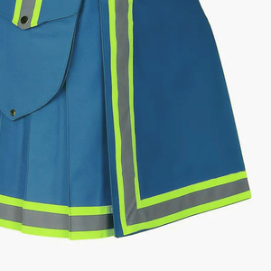 Kilt de travail réfléchissant vert personnalisé pour pompiers, bleu foncé, avec poches cargo, vente en gros 2026 - Product Image 4
