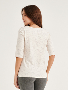 Haut d'allaitement Bmama à manches 3/4 avec boutons sur le devant, chemise de grossesse décontractée, vêtements d'allaitement, vente en gros OEM - Product Image 2