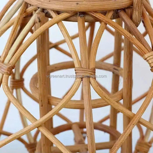 Linterna de ratán natural con asa para colgar, lámpara de mesa de decoración del hogar para bodas - Product Image 6