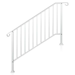 Ringhiera in Ferro Bianco Opaco per Esterni a 4 Livelli con Codice 19939750 per Edifici da Giardino - Product Image 1