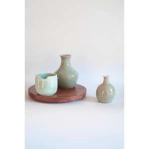 <b>Ceramic</b> Tabletop <b>Vase</b> Set Matte Finish Minimalist Design Handmade 4-8 Inches <b>Ceramic</b> & Porcelain <b>Vases</b> - Product Image 1