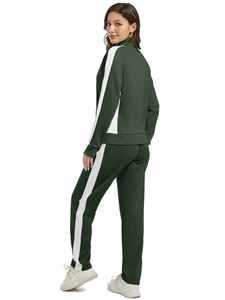 Conjuntos Deportivos de Moda para Mujer, Invierno, Color Sólido, Personalizados OEM, Dos Piezas, Suaves, Transpirables, 100% Poliéster, Cintura Alta, Venta al Por Mayor - Product Image 4