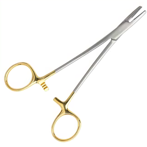 Porte-aiguille chirurgical Blink Surgident BSI-10-55 avec ciseaux et pointes en carbure de tungstène pour hémostase, instrument de classe I certifié CE - Product Image 3