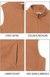 Chaleco de Forro Polar para Hombre, Cálido y Fácil de Usar, con Cierre Completo, Doble Color Sólido, Transpirable, de Secado Rápido, Diseño Personalizado, Precio Bajo - Product Image 3