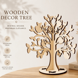 Decorative Wooden Apple Tree 3D Puzzle <b>Model</b> Laser Cut Educational Craft <b>Kit</b> for Kids Adults and Nature Inspired Home Decoration - Product Image 2