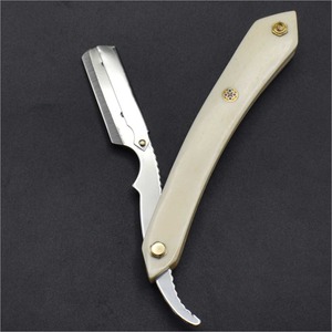 Nouveau rasoir professionnel de barbier en acier inoxydable, fait main, à lame droite, avec manche en corne de bélier, pour rasage de la nuque, pour barbier - Product Image 2