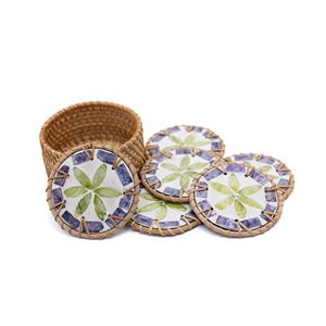 Wholesale Handmade Mother of Pearl Inlay Rattan <b>Drink</b> <b>Coaster</b> Decorative Coffee Tea Cup Mat <b>for</b> Home - Product Image 6