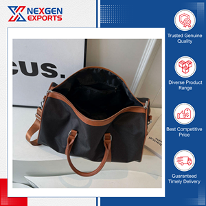 มีจำหน่ายในราคาขายส่ง คุณภาพเยี่ยม กระเป๋าเดินทางแฟชั่นกันน้ำ หนัง PU ขนาดใหญ่ ปิดด้วยซิป สไตล์อินเดีย - Product Image 2