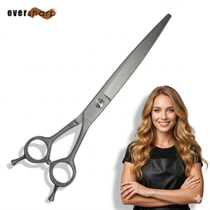 Juego de Tijeras para Cabello Recto para Diestros, Hojas de Acero Inoxidable Japonés, Acabado Satinado, Mango Duradero, Borde Afilado, Estuche de Cuero - Product Image 3