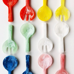 High Quality Resin <b>Salad</b> <b>Tools</b> Server Custom Colors Design Eco-Friendly Dishwasher Safe Modern Multifunctional Kitchenware Set - Product Image 3