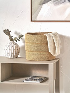 Cesta de Almacenamiento Hecha a Mano de Mimbre Natural Pacific Lifestyle, Cesta Acanalada, Venta al por Mayor, Ecológica, Hecha en Vietnam - Product Image 2