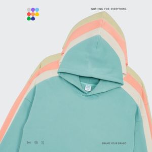 เสื้อฮู้ดดี้โอเวอร์ไซส์ผู้ชาย สีพื้น ผ้าฝ้ายฟลีซ สวมใส่สบายๆ สำหรับฤดูใบไม้ร่วง มีกระเป๋าหน้า - Product Image 3