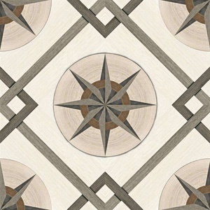 Ceramic Digital 400x400mm Wood Flooring Tiles Glazed Marble Look Carpet Design For Hall Kitchen Bathroom Sensory Floor Tile - Product Image 2