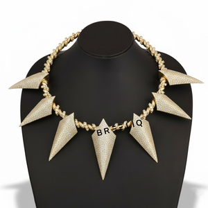 Collar con Colgante de Dientes y Garras, Cadena Hip Hop para Hombre con Diamantes Cultivados en Laboratorio en Oro Blanco de 14 Quilates - Product Image 5