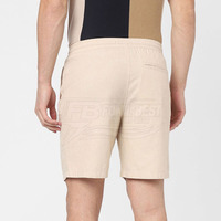 Shorts Bermuda Homme en Coton Uni Écologique à Séchage Rapide, Taille Mi-Haute avec Cordon de Serrage, Style Décontracté, Poches, Respirant, Tricoté